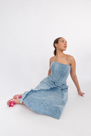 Deconstructed Denim Dress