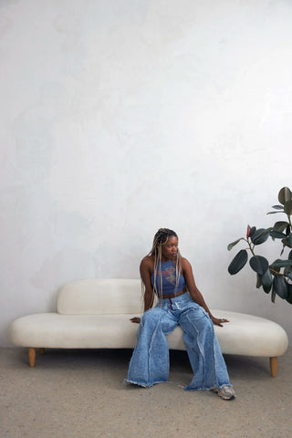 High Waist Free style denim pants - Zoba Martin 