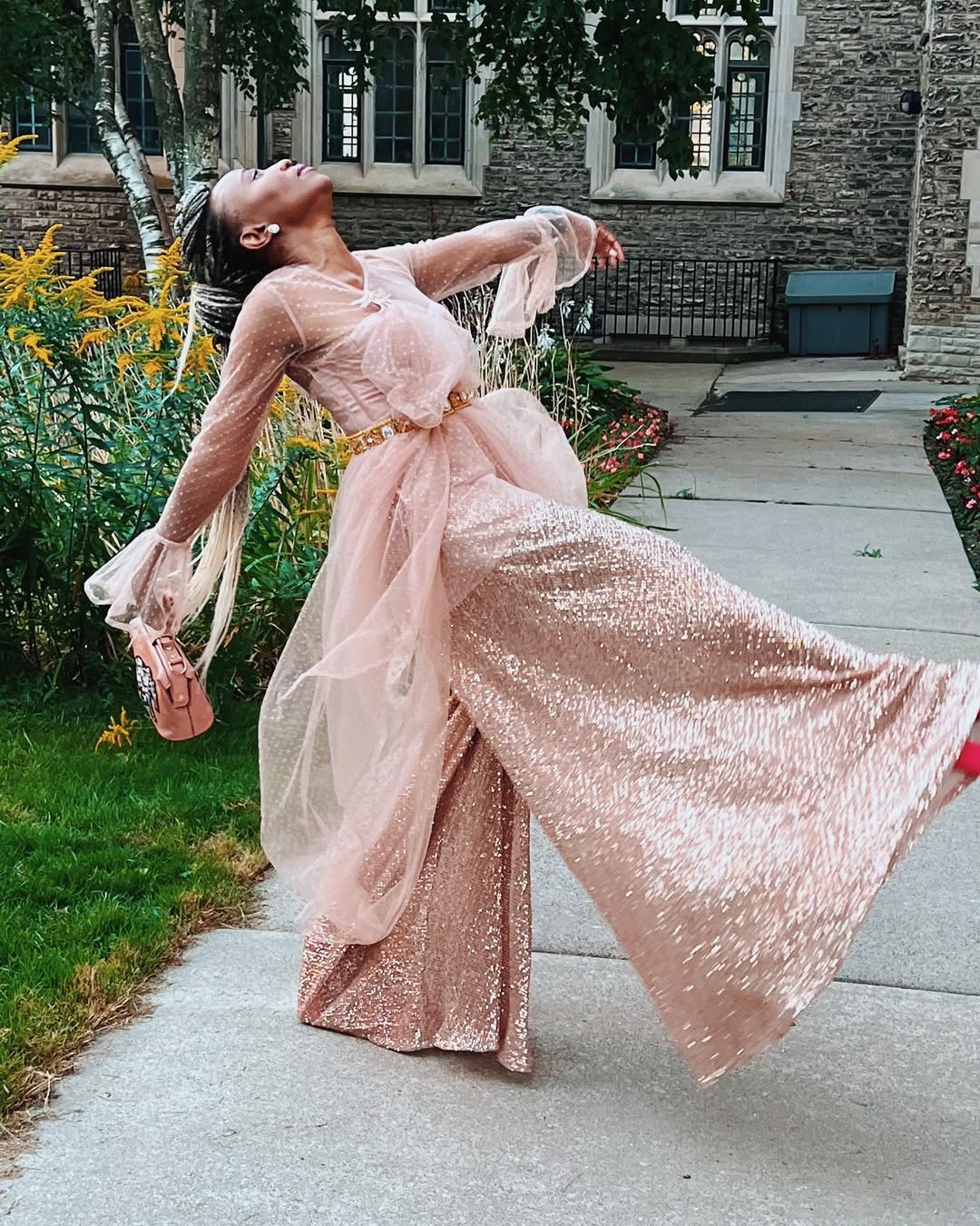 Noella in a custom Zoba Martin couture gown