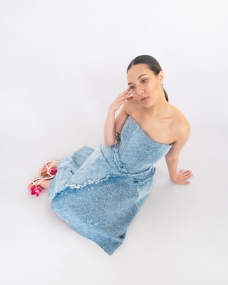 Deconstructed Denim Dress